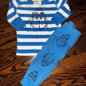 Winnie the Pooh- Eeyore Hanna Andersson Striped Pajama Set